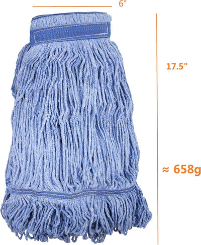 Cabezal fregona comercial resistente azul 4uds 23oz