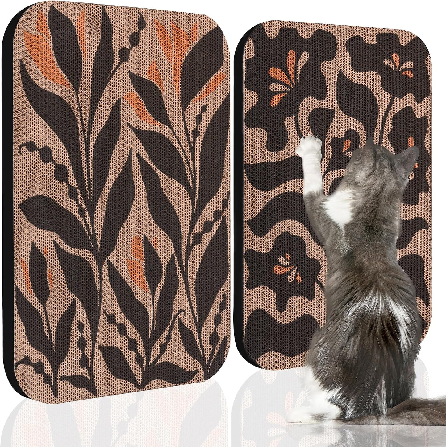 2 Rascadores para gatos de pared 16.7x11pulg negro