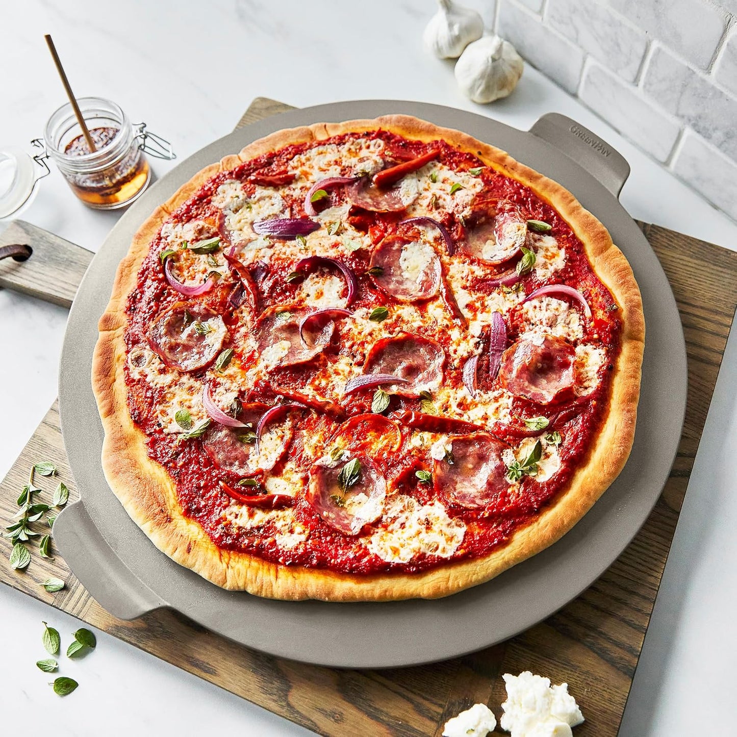 Sartén antiadherente cerámica 16.5pulg pizza
