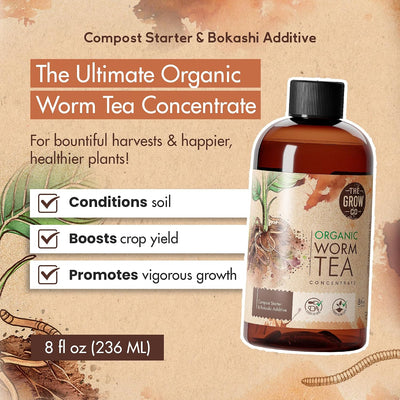 Fertilizante orgánico de lombrices 8oz para suelo y cosecha