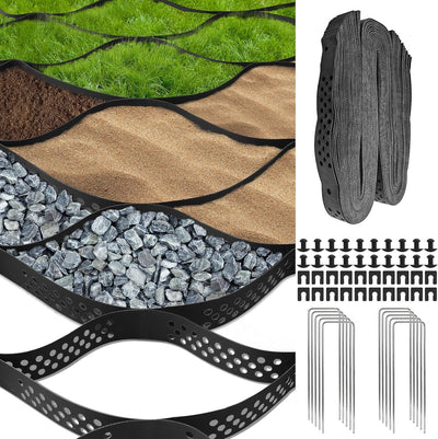 Rejilla grava 4x11ft 2pulg HDPE con estacas U y conectores