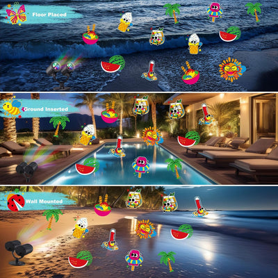 Proyector LED doble cabezal para piscina y exterior