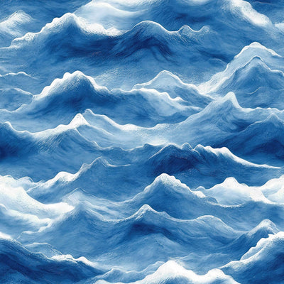 Papel tapiz autoadhesivo ondulado azul y blanco dormitorio