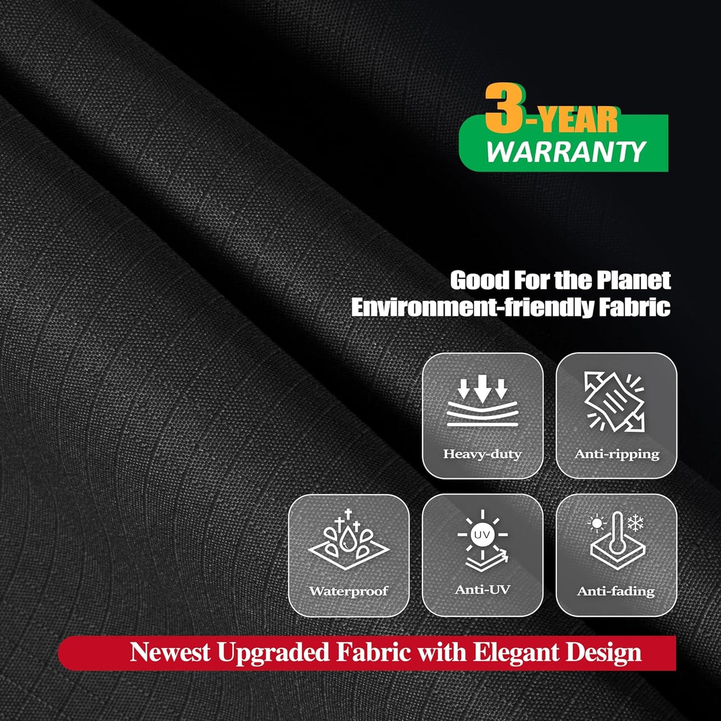 Funda impermeable anti-UV para parrilla gas BBQ 3-6 quemadores