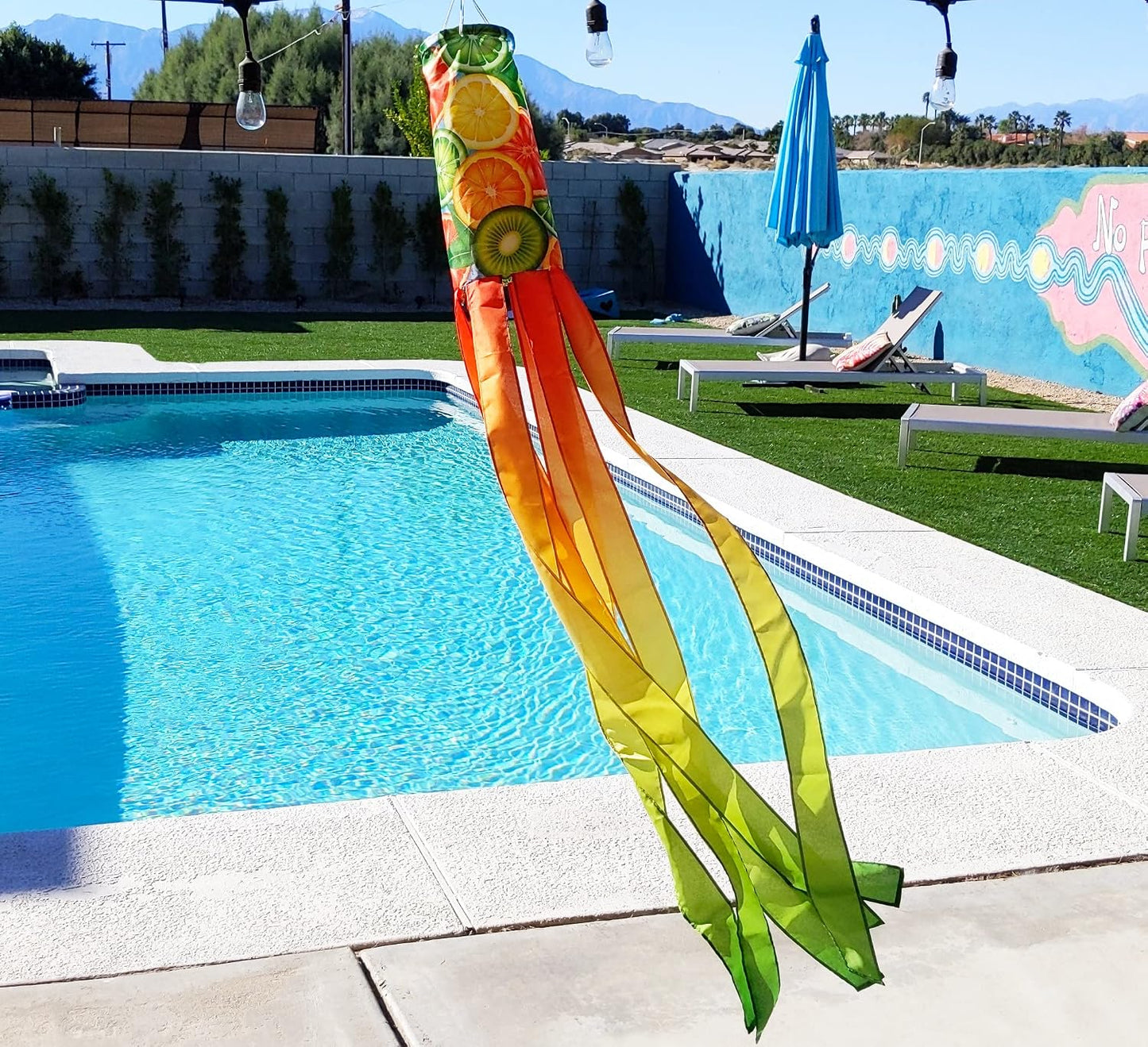 Manguito viento decorativo para colgar aire libre 60pulg
