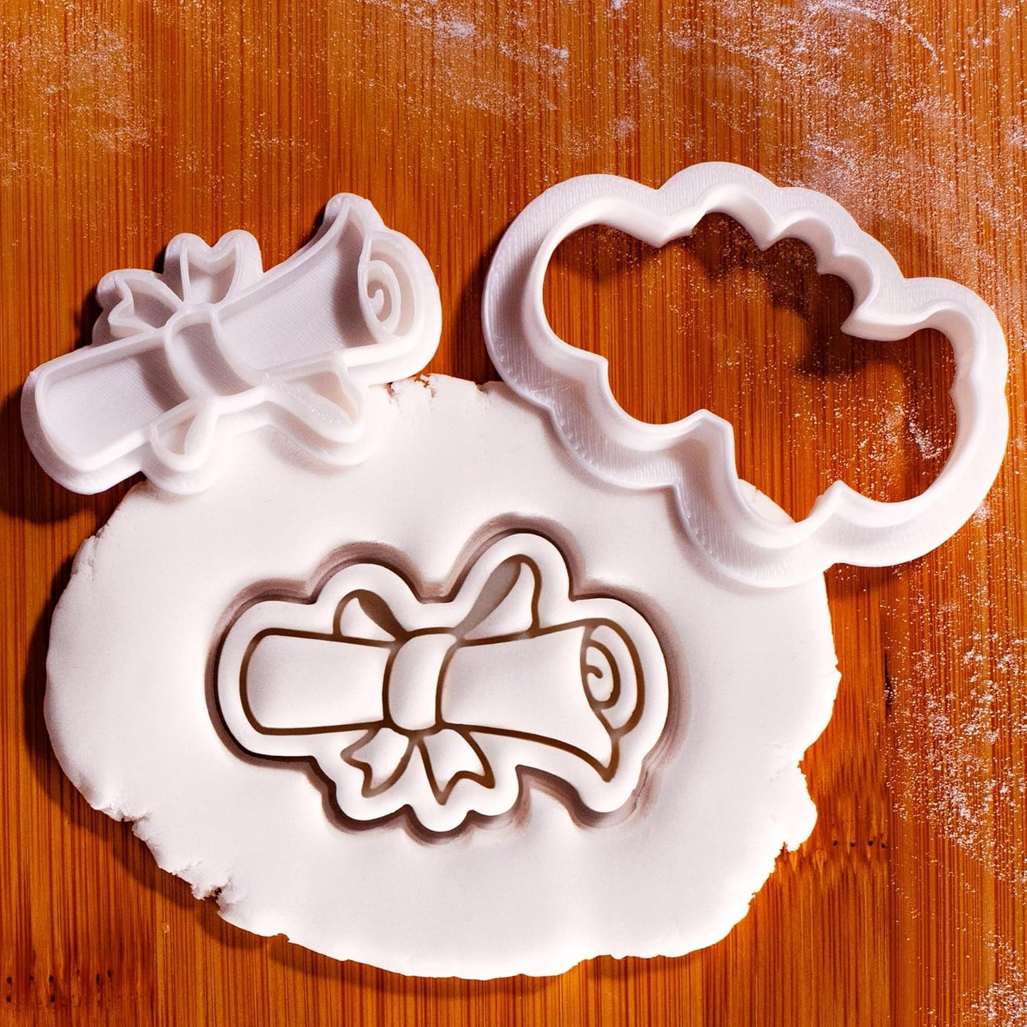 Juego de mini cortador de galletas y sellos de graduacion diploma fondant para fiesta