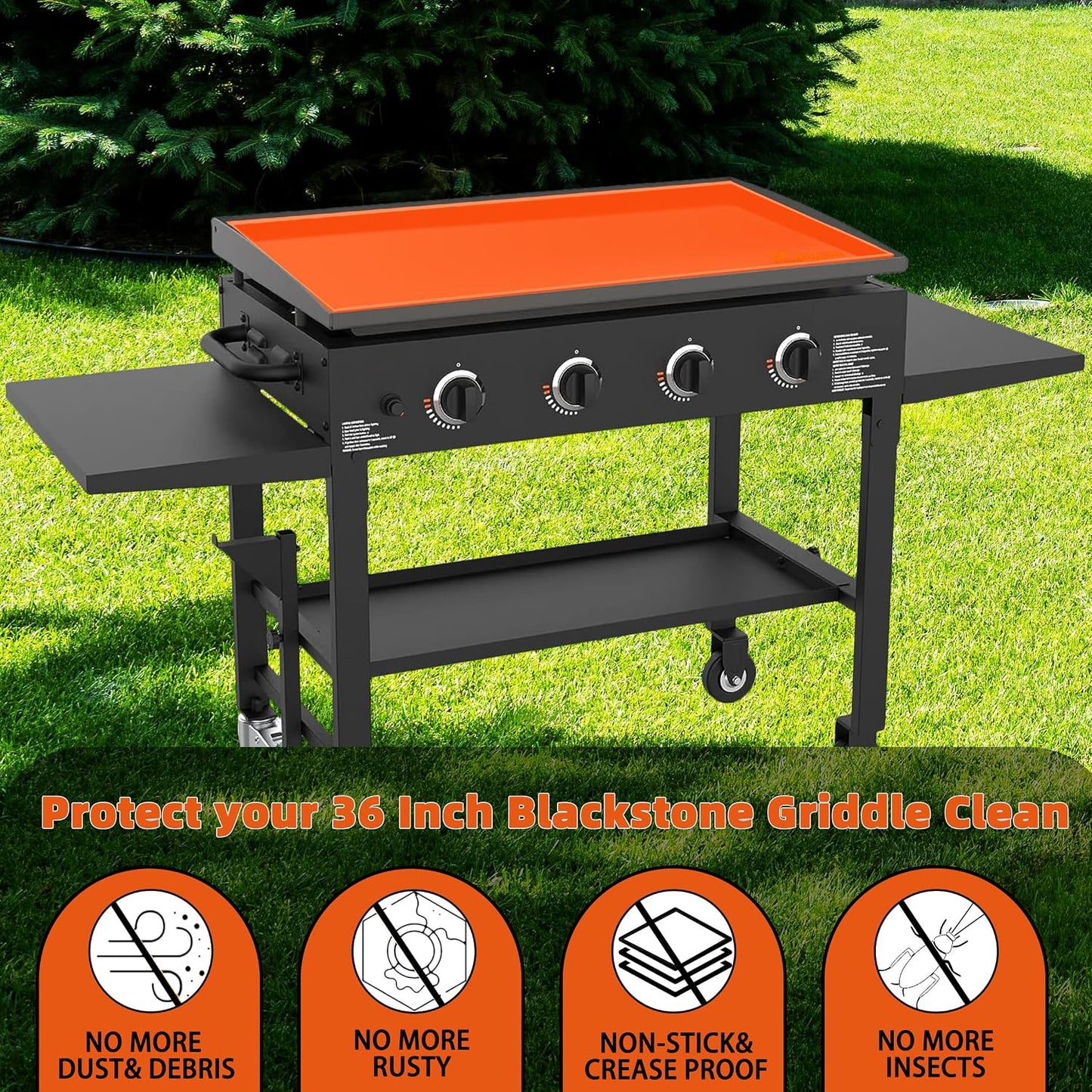 Alfombrilla silicona para parrilla Blackstone 36pulg