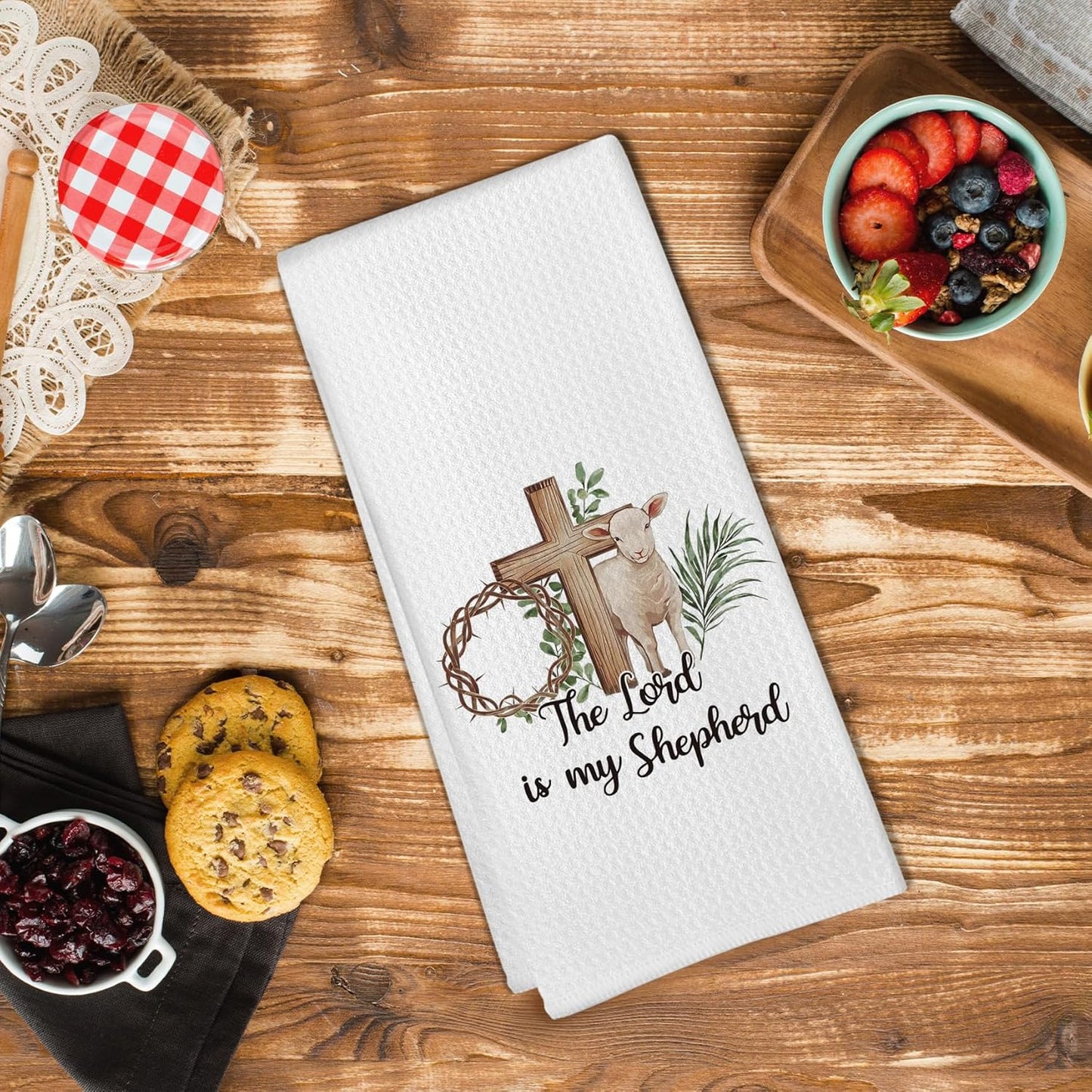 Toallas de cocina cristianas con mensaje religioso