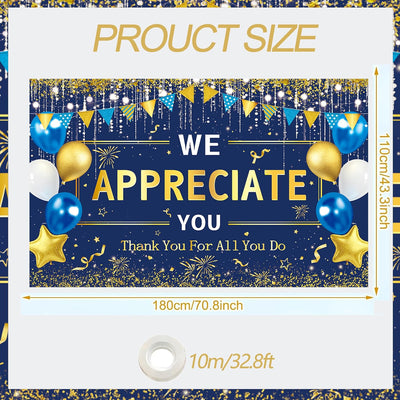 Fondo pancarta «We Appreciate You» 5.9x3.6pies