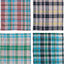 Set 4 Toallas de té microfibra estampado plaid multicolor