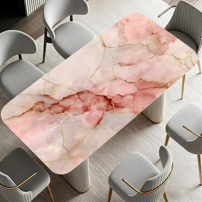 Adhesivo para funda de escritorio de mármol rosa 39.37 x 23.62 pulgadas