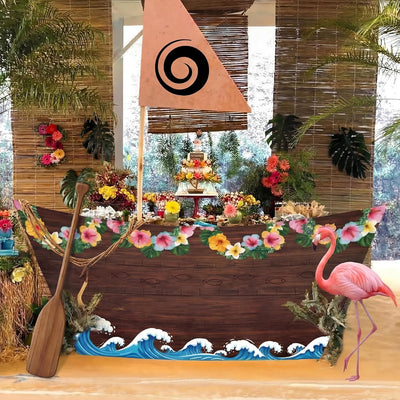 Decoración de fiesta tropical para niña oceánica mantel hawaiano Luau