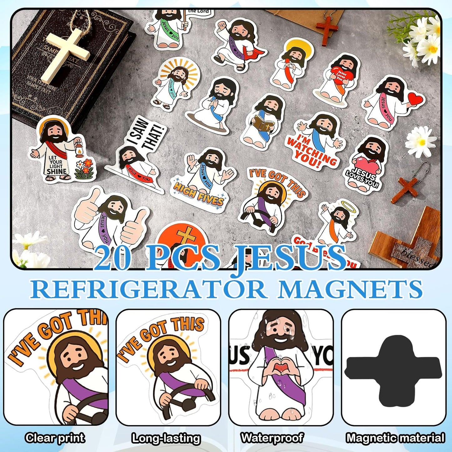 20 imanes nevera Jesus te amo decoracion hogar