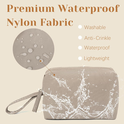 Bolsa cosméticos impermeable plegable 5 gris claro