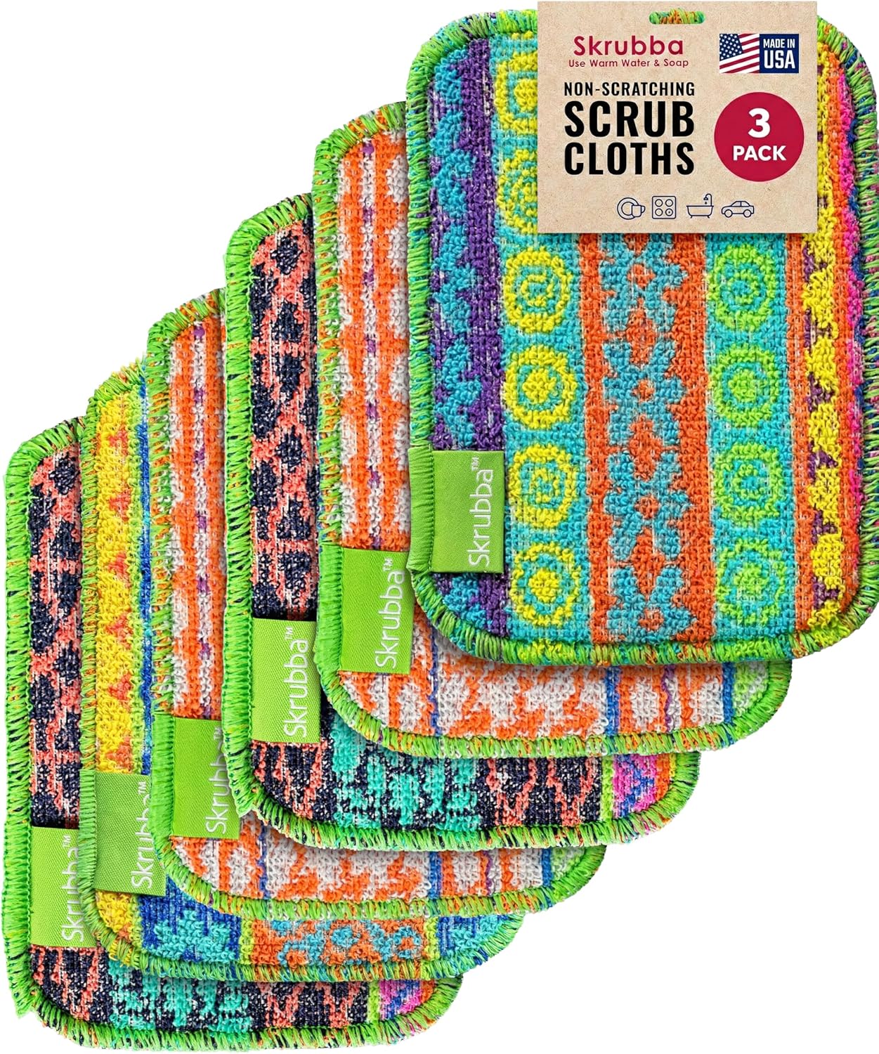 Set 6 estropajos reutilizables para cocina y hogar ecológicos