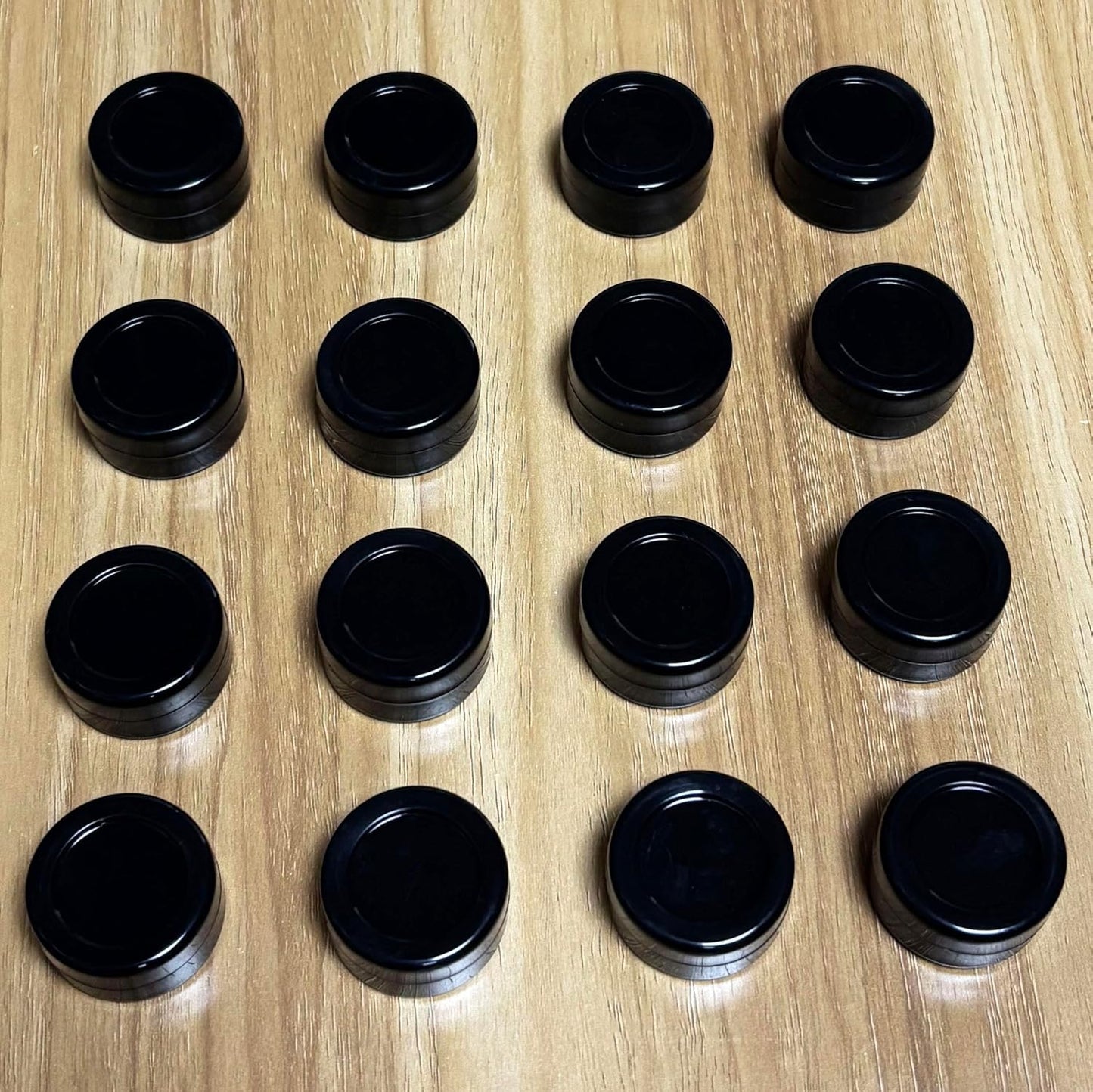 Paquete de 16 tarros antiadherentes de cera de silicona negro