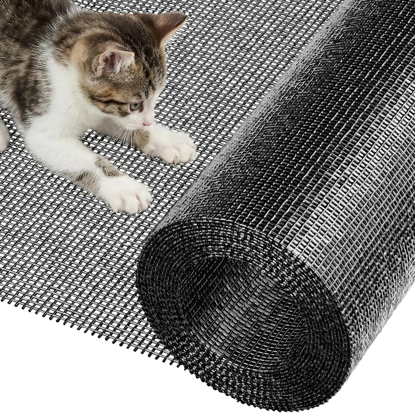 Malla negra para ventanas puertas 48x118pulg