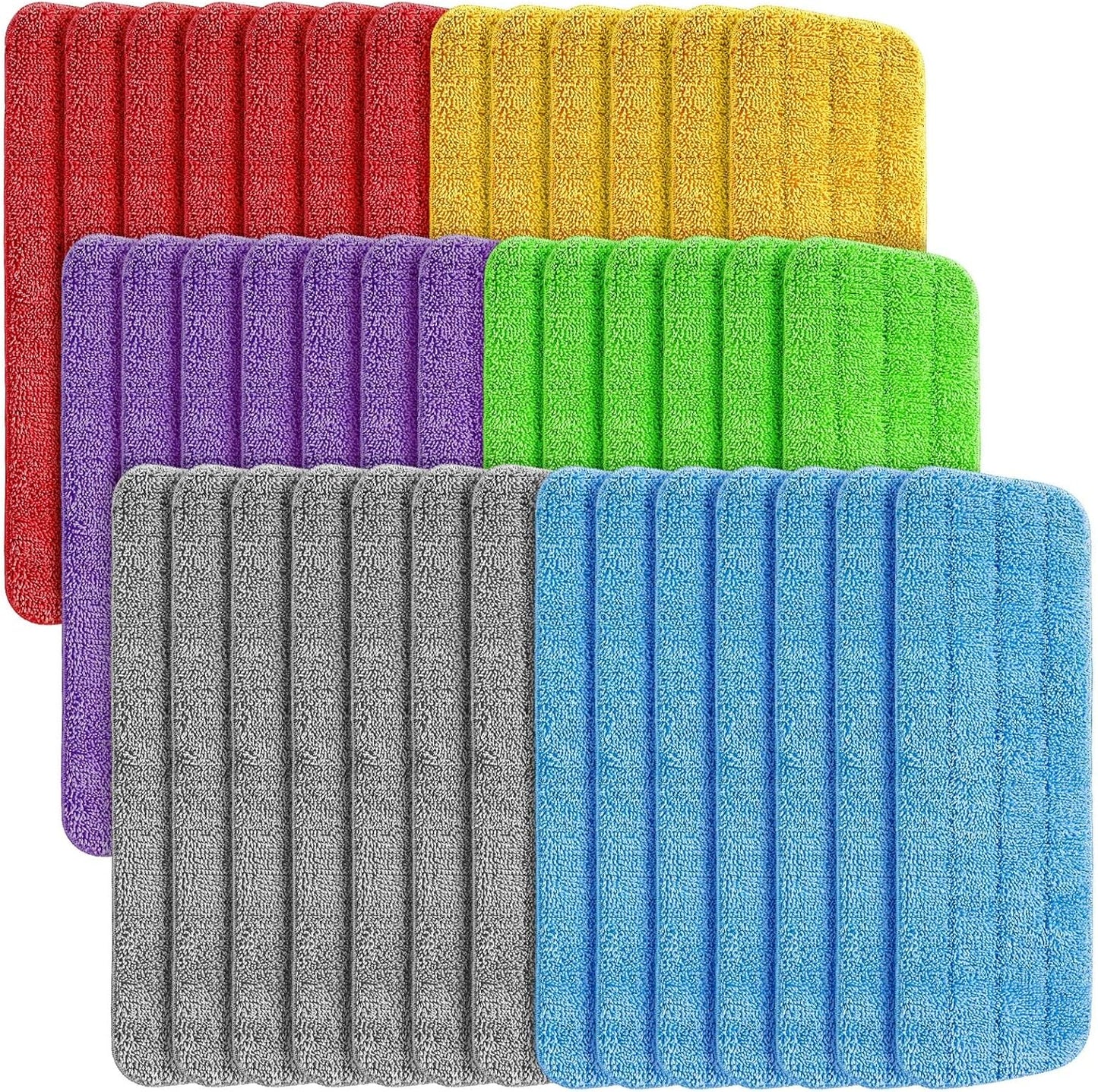 40 Almohadillas Microfibra Repuesto para Mopa Hogar Multicolor
