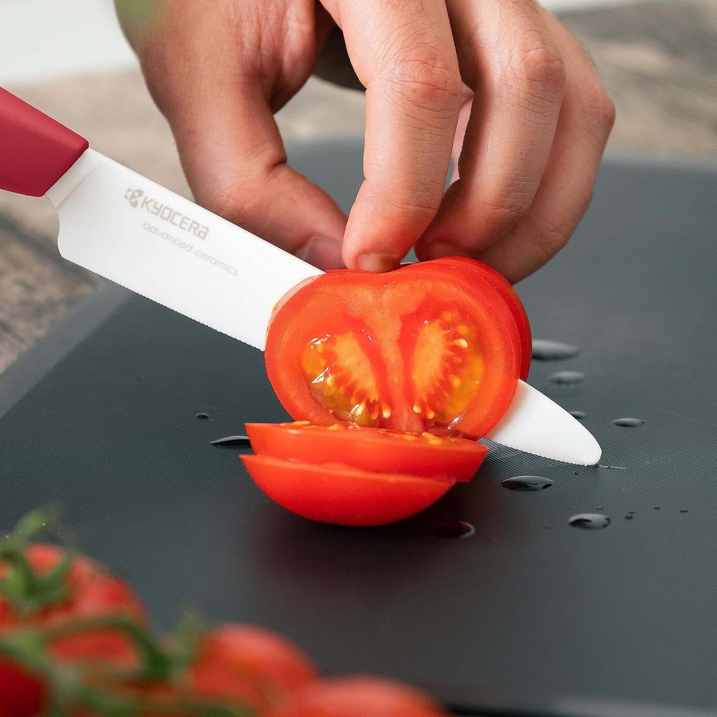 Cuchillo de tomate Kyocera de cerámica microdentado 5 pulgadas