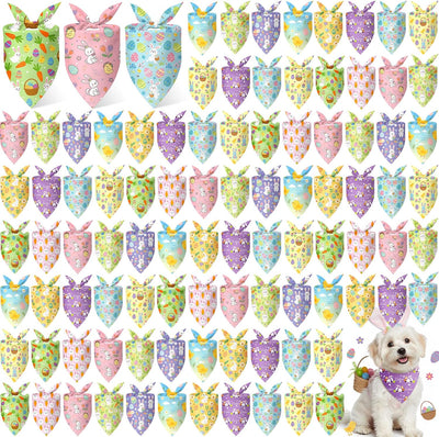 100 Bandanas Pascua Perros Conejo Huevo