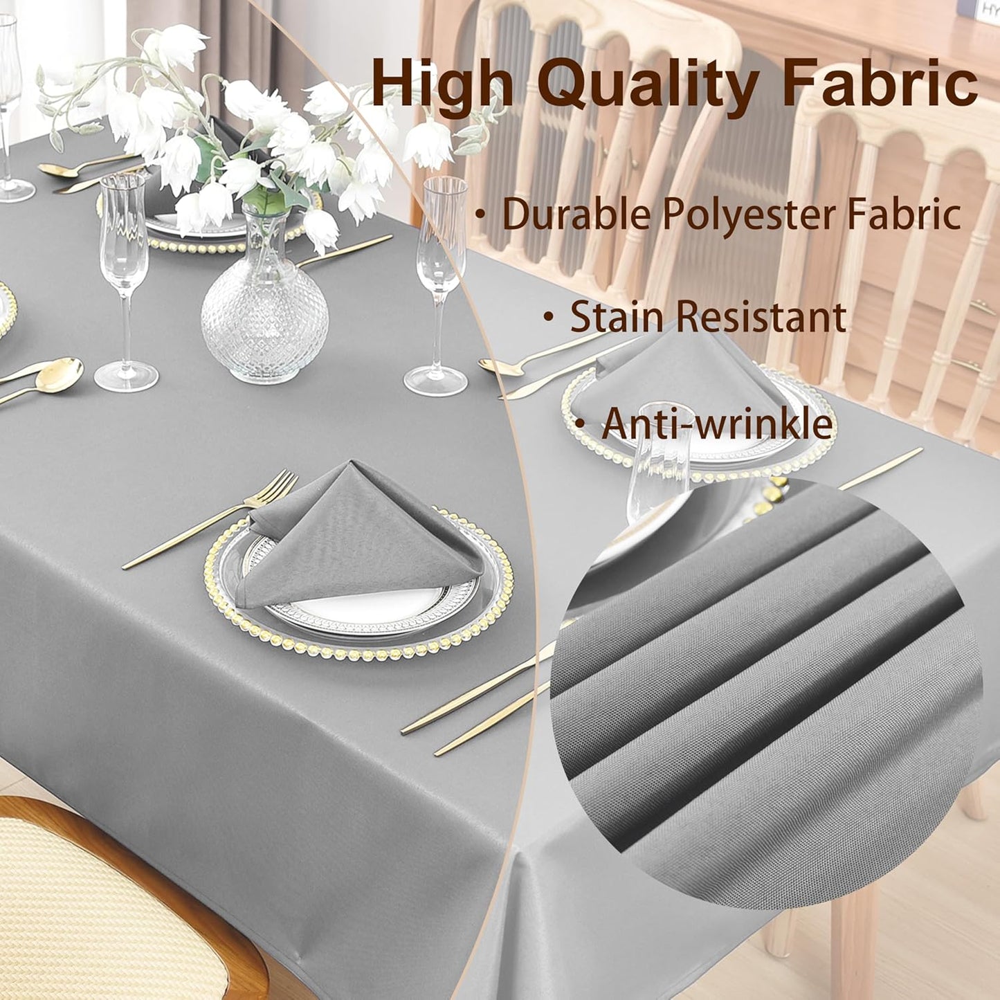 Mantel rectangular poliéster 36x55pulg resistente manchas