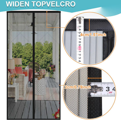 Malla magnética puerta 32x92pulg color negro