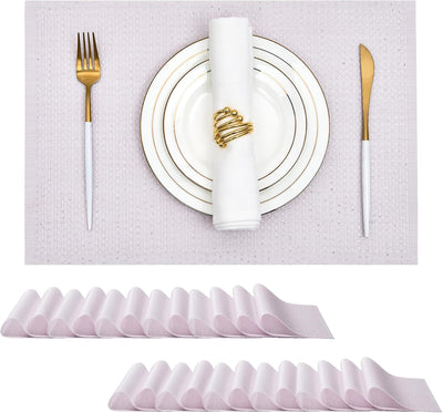 Set 24 manteles lentejuela gris claro impermeable