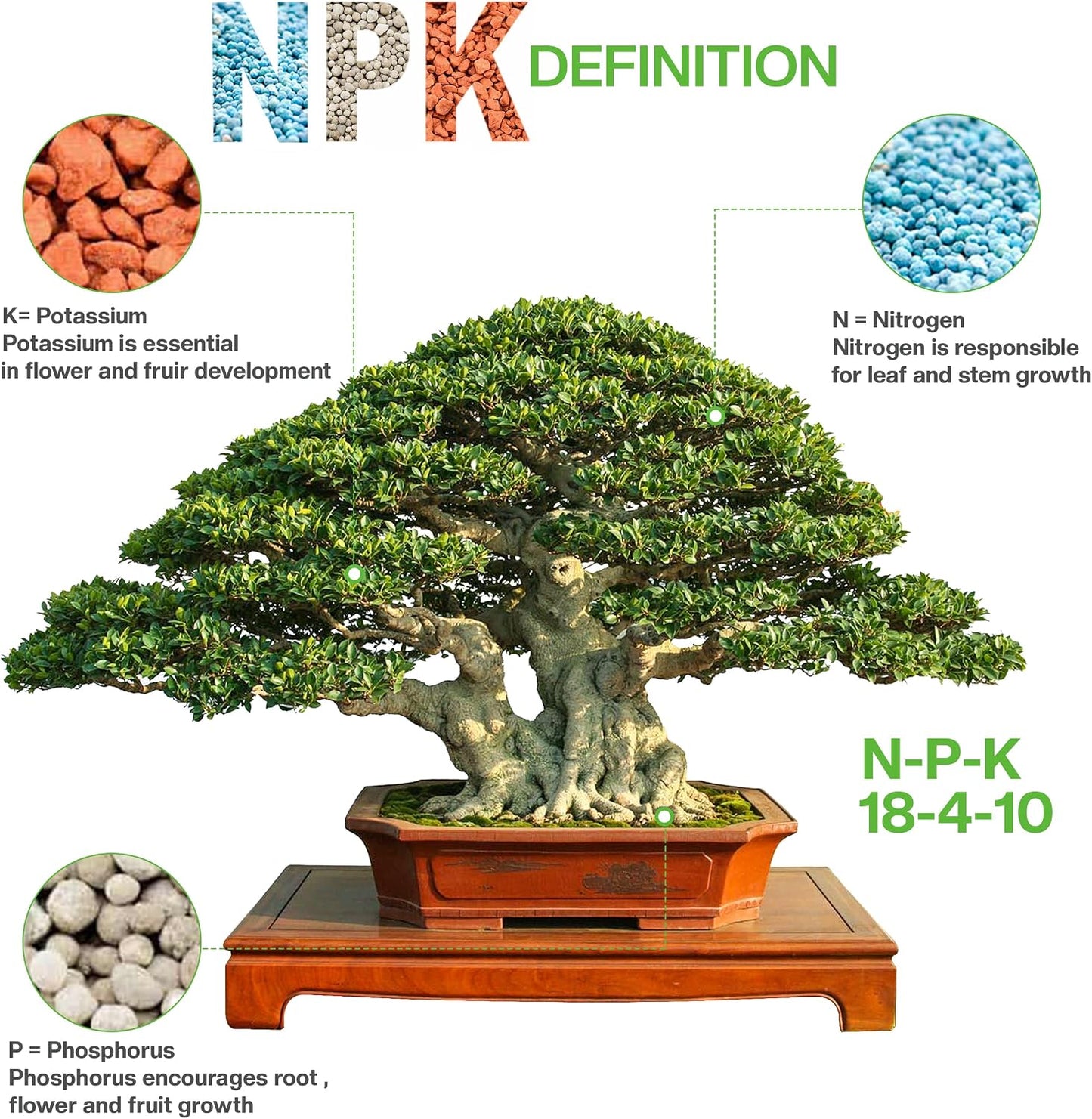 Fertilizante bonsái multiusos 1.8lbs micro nutrientes