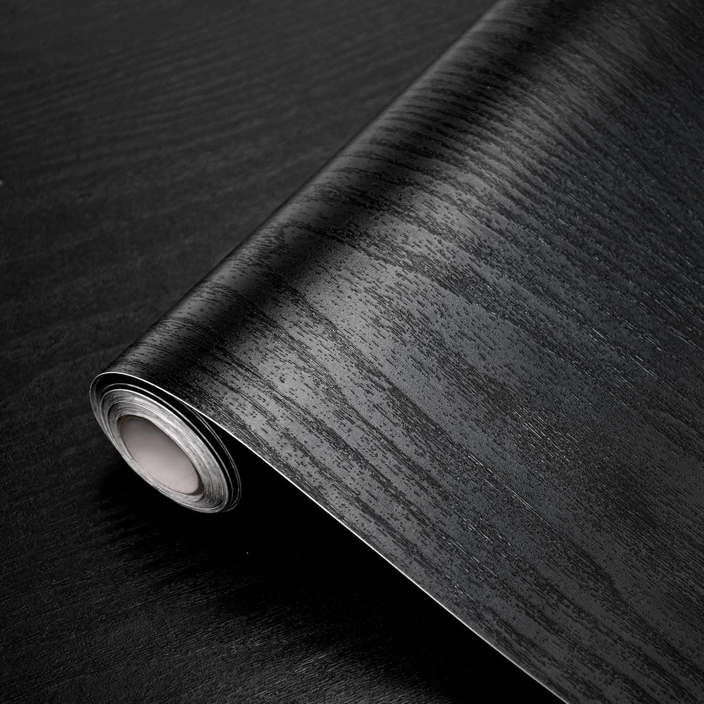 Papel tapiz madera negra autoadhesivo impermeable 118x17.7pulg