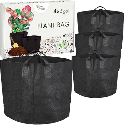Bolsas cultivo 4x5gal para plantas balcón jardín permeables