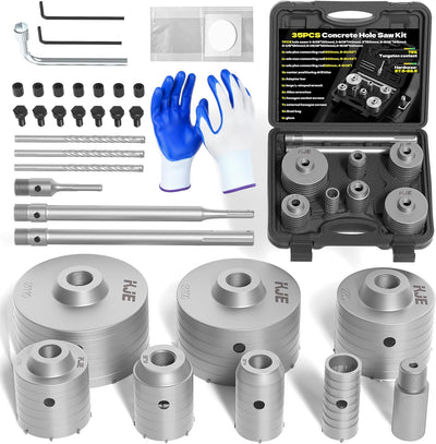 Kit sierra perforadora hormigón 30-100pulg 3 brocas SDS Plus y Max