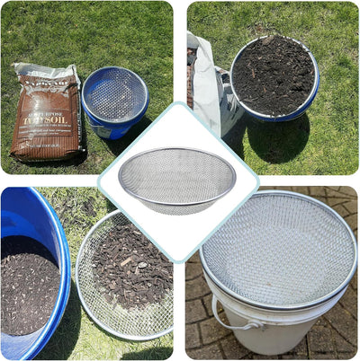 2 Tamices Suelo Jardinería 5gal Compost Captura Suciedad