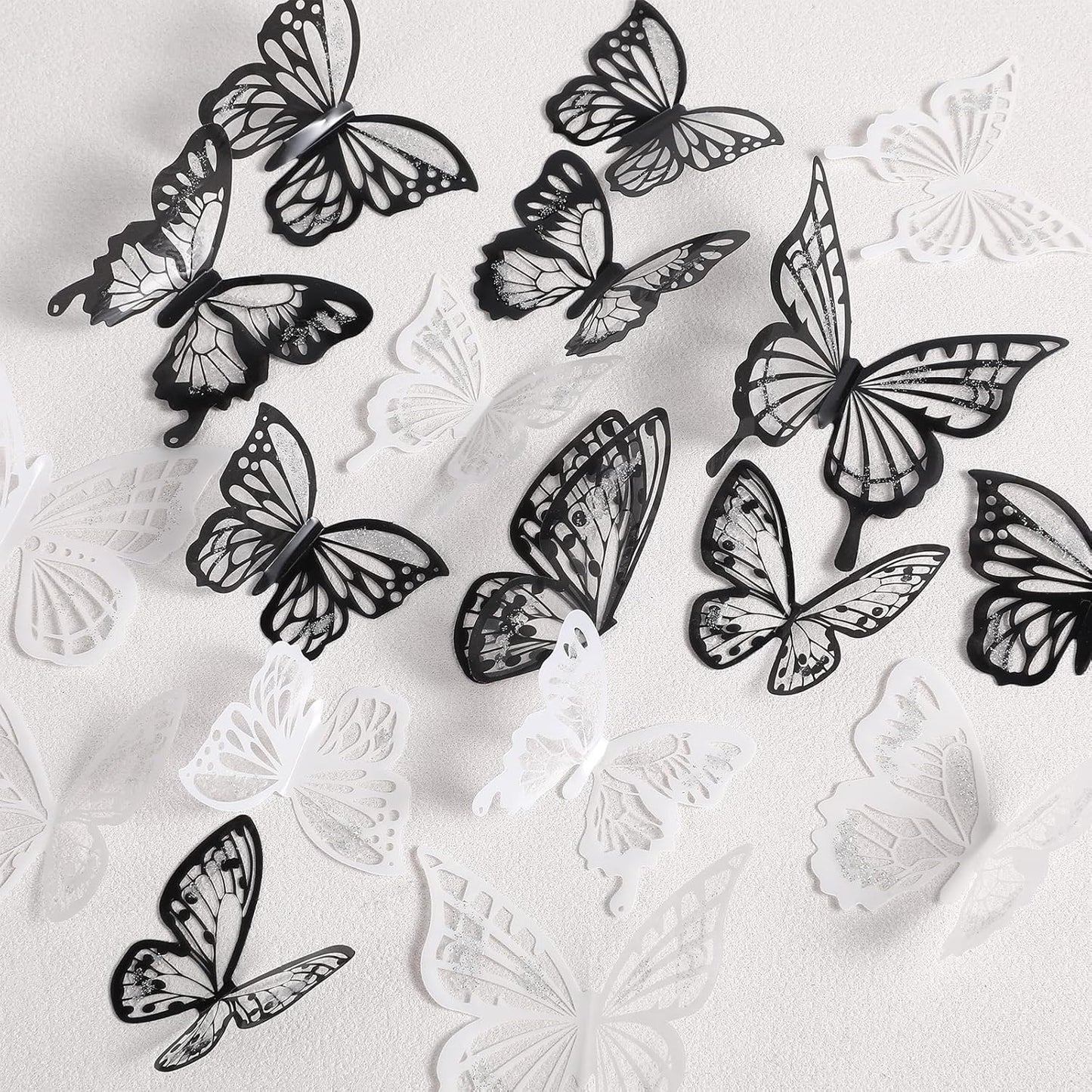 72 Pzas Adhesivos Mariposa 3D para Pared Baño Ventana Bodas