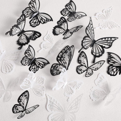 72 Pzas Adhesivos Mariposa 3D para Pared Baño Ventana Bodas