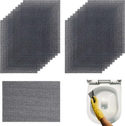 30 Almohadillas limpieza inodoro 5.5x4pulg malla abrasiva