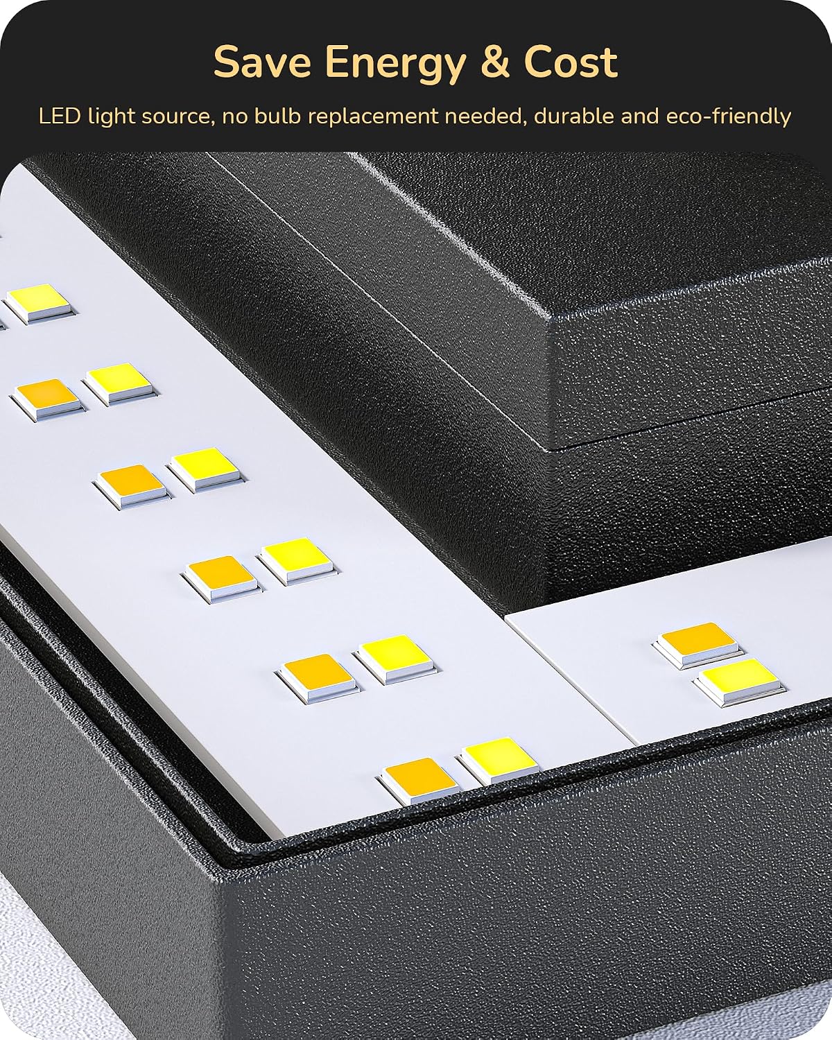 2 Luces LED Apliques Pared Regulables 3000-5000K Aluminio IP65