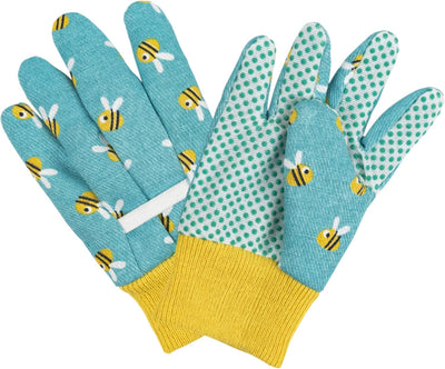 Guantes jardinería niños 3-6 años set 2 azul rosa