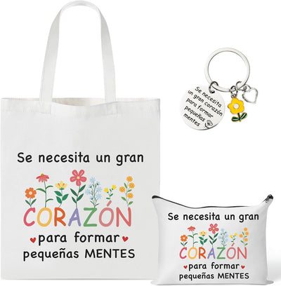 Bolsas lona reutilizables regalo profesor fiesta cumpleaños
