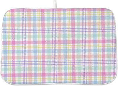 Tapete Secado Platos 18x24pulg Rosa Verde Hogar