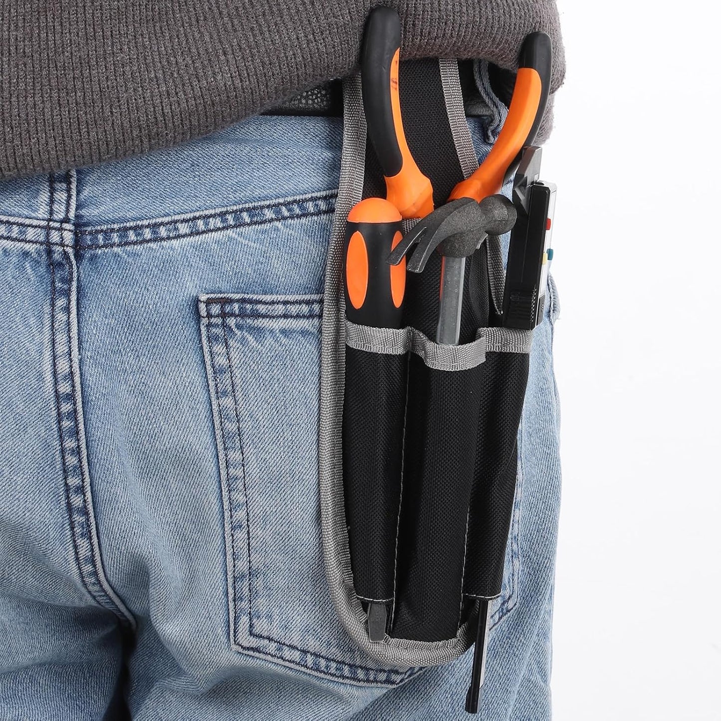 Bolsa herramientas electricista con soporte múltiples bolsillos