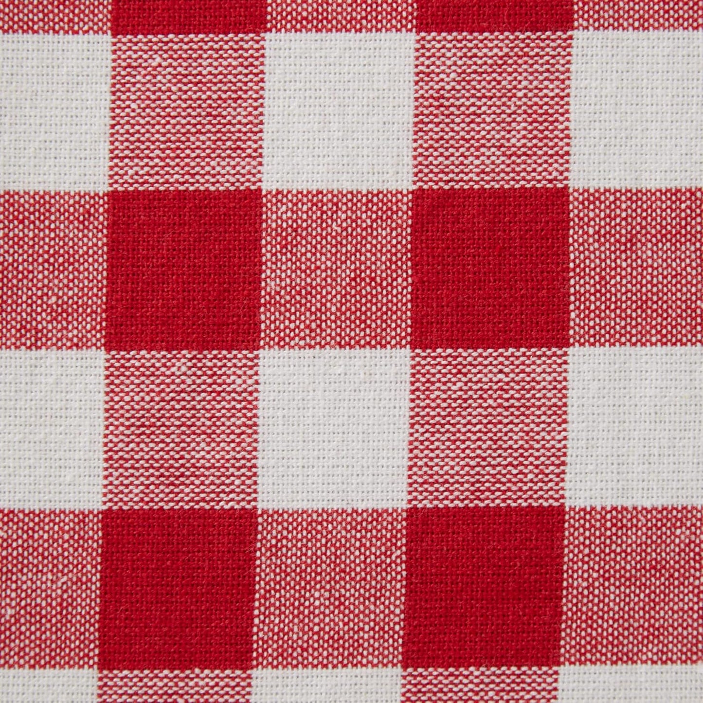 Mantel rectangular algodón 84x60pulg a cuadros rojo set 12