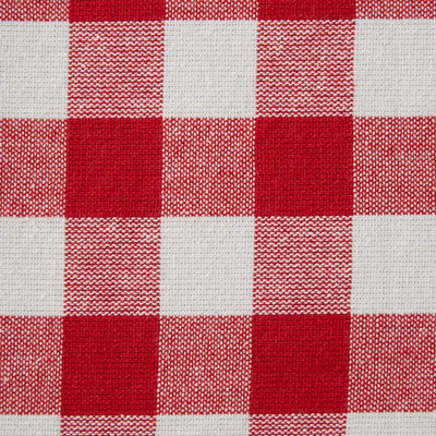 Mantel rectangular algodón 84x60pulg a cuadros rojo set 12