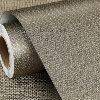 Papel tapiz vintage adhesivo marrón metálico 16x80pulg