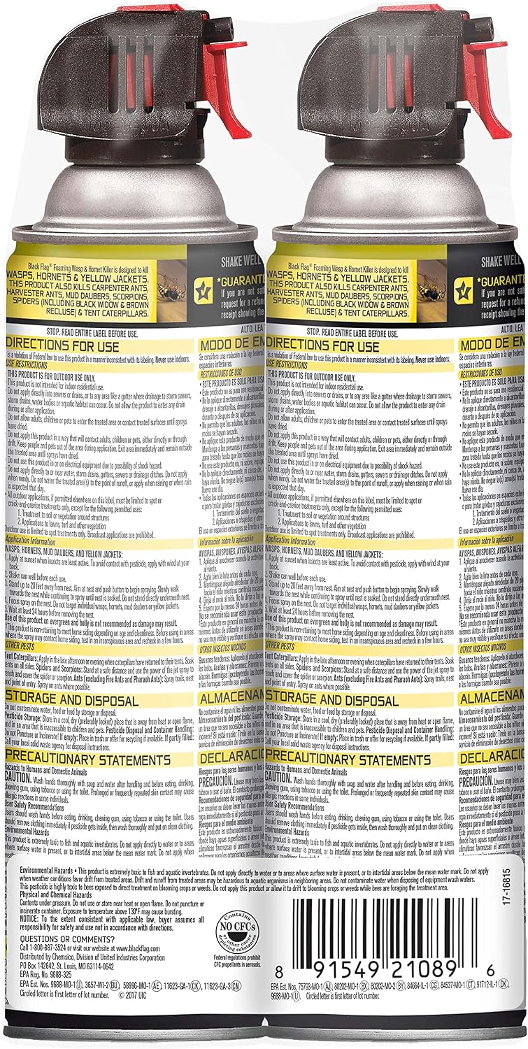 Aerosol insecticida asesino avispas avispones 14oz pack 2