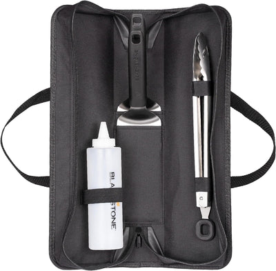 Kit 5 Pzas Utensilios Plancha Mesa Acero Inox Espátulas y Pinza