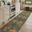 Alfombra lavable pasillo 2x10ft antideslizante estilo bohemio verde
