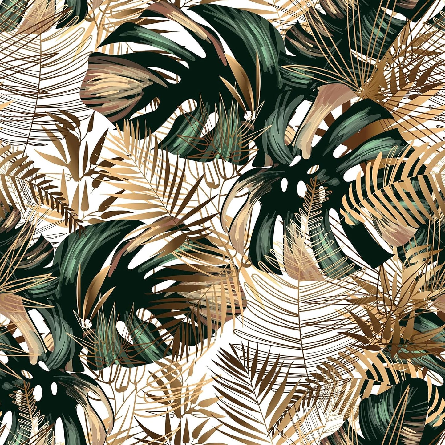 Papel tapiz tropical adhesivo extraíble 17.5x80pulg