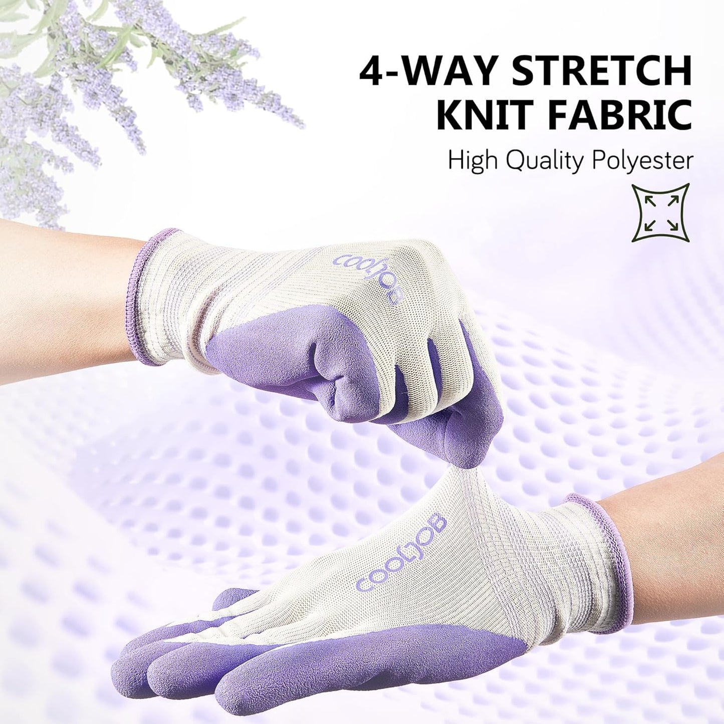 Guantes jardinería mujer transpirables goma 10 pares
