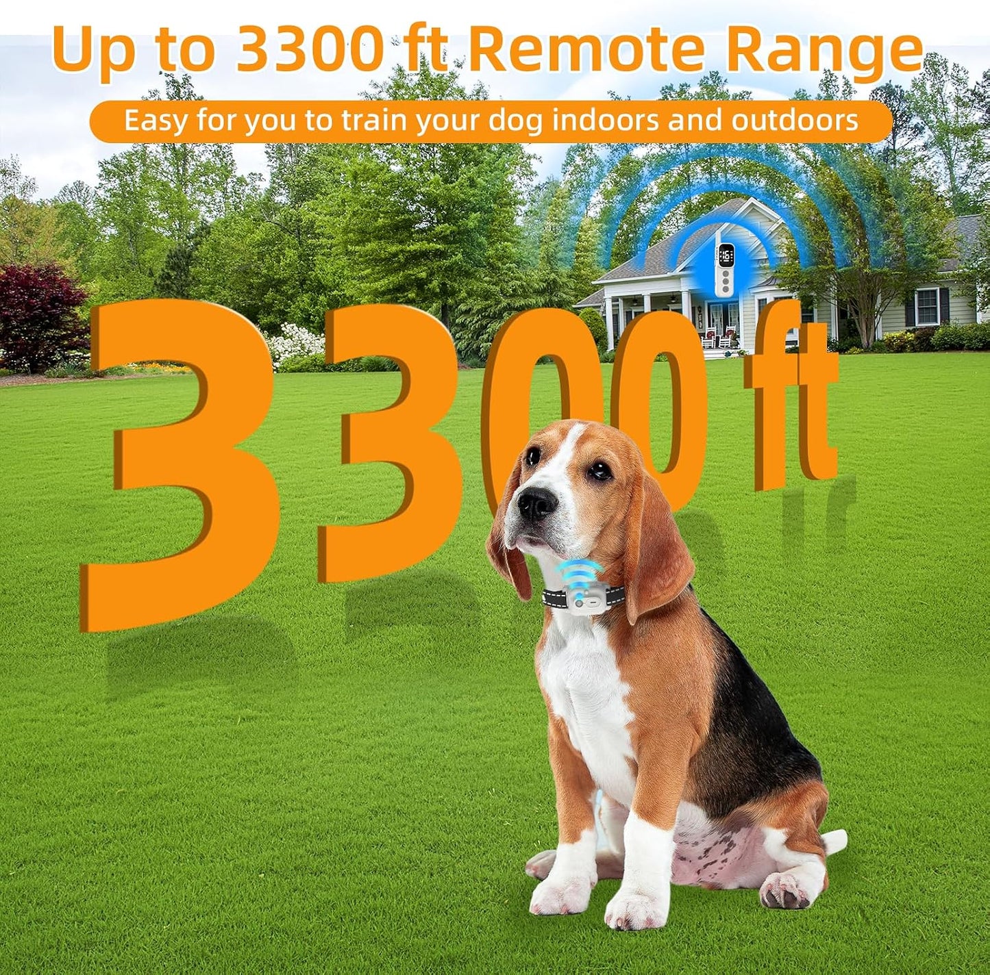 Collar choque perro impermeable 4 modos vibración LED recargable