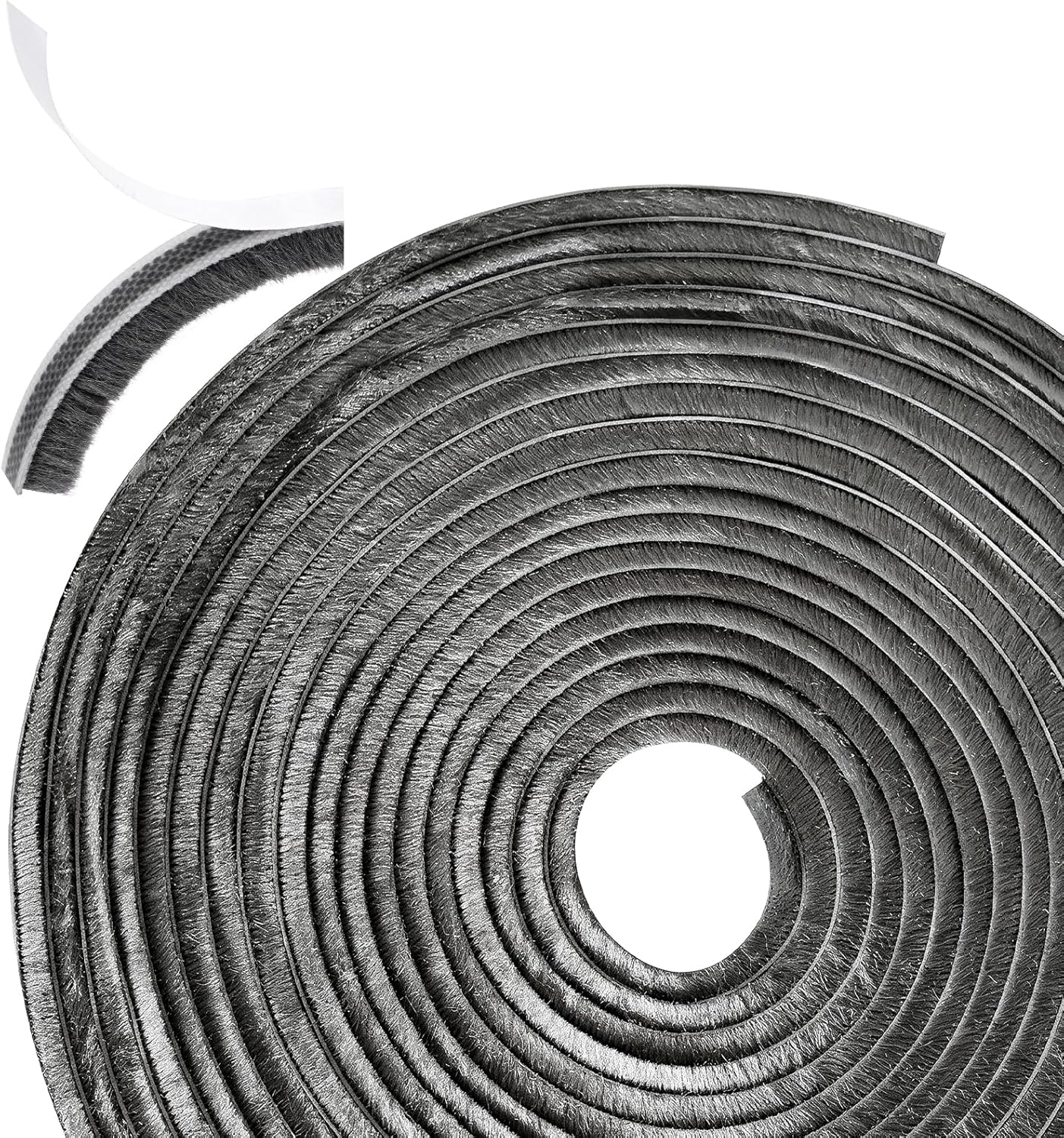 Burlete cepillo 33pulg x0.35pulg autoadhesivo para puertas